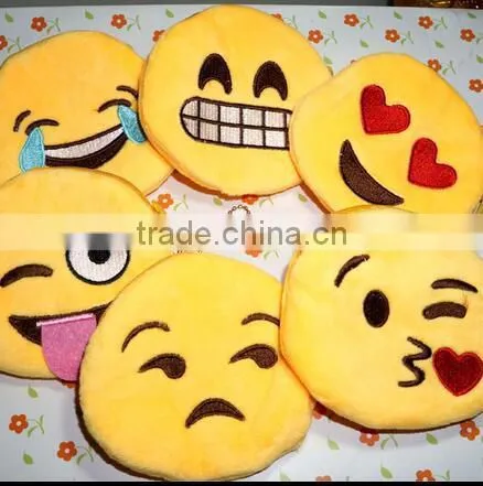 Emoji Wallet/13 Styles Cheap Fancy Emoji Coin Purse/plush Emoji Small Coin Purse photo-4