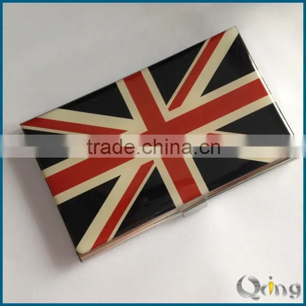 Stainless Steel Name Card Case With Epoxy Logo