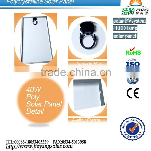 Poly 40w Solar Panel With CE/IEC/TUV/UL Certified photo-3