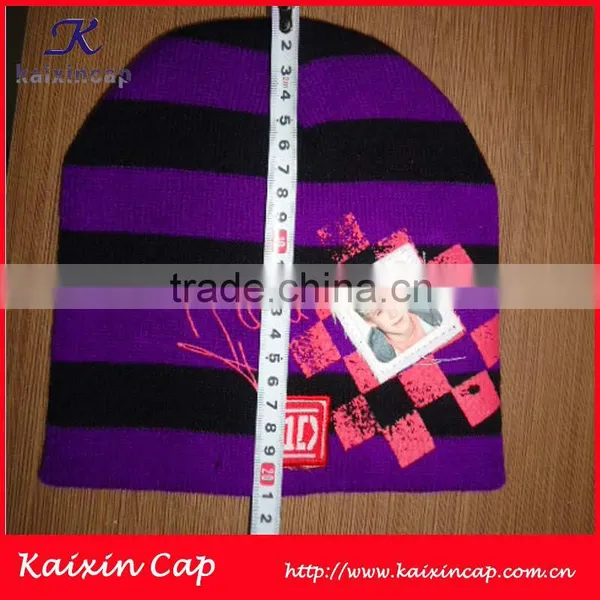 Pink Girl Fashion Acryl Beanie Hat 100% Acryl Knit Cap