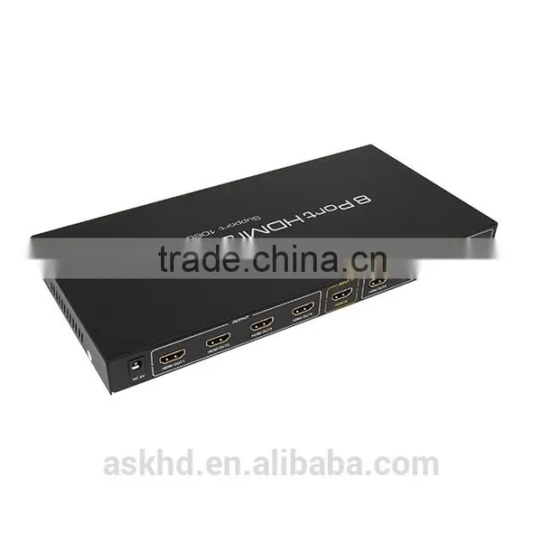 Review 8 Port HDMI Splitter 1.4v 1 in 8 Out Adapter With High Quality