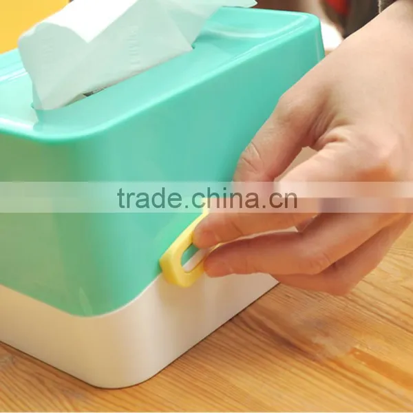 Eco-friendly Mini Plastic Decorate Square Tissue Box photo-4