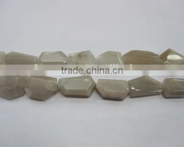 Wholesale Tumbled Flat Loosen Faceted Gemstone Moonstone photo-3