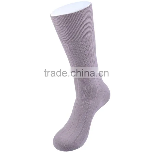 High Quality Pure Cotton Blank Color Dress Crew Socks Men photo-2