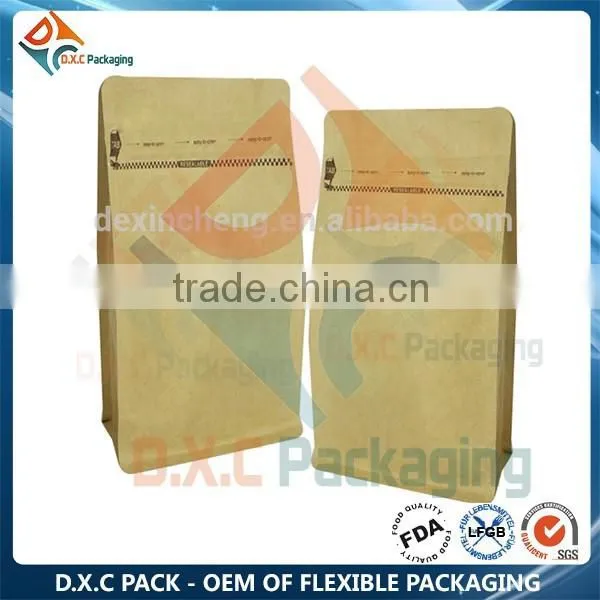 Kraft Paper Pocket Zip Box Bottom Rice Bags Design photo-5