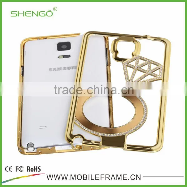 Luxury Diamond Plastic Phone Case for Samsung Galaxy Note 4 With Retail Packaging photo-2