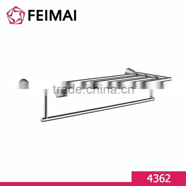 Wall Mounted Shelf Towels Bath Set Expandable Towel Rack Holder photo-3