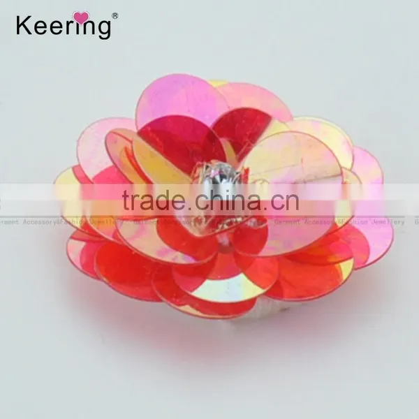 2017 New Red Sequin Flower Applique for Garments WPHB-079 Supplier's Choice photo-2