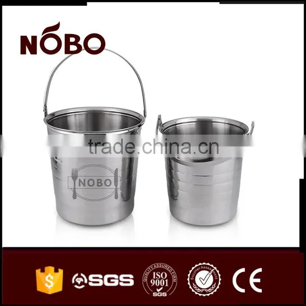 Champagne Stainless Steel Ice Bucket With Portable Handle photo-2