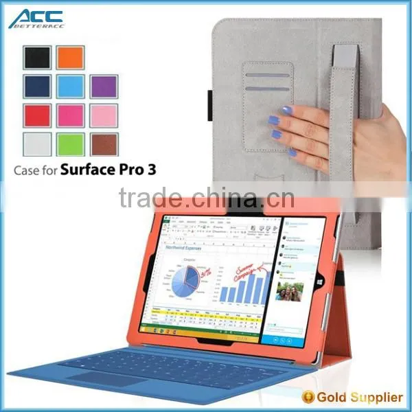 Surface Pro 3 Case, Leather Case Cover for Microsoft Surface Pro 3 With Handhold photo-3