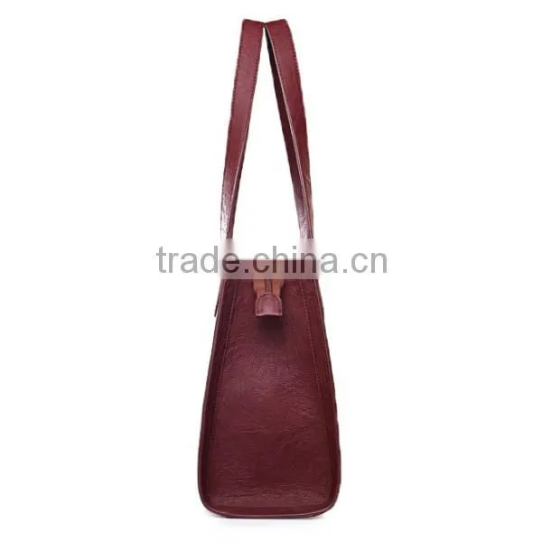 Fashion Vintage Celebrity Tote pu Leather Ladies Handbag photo-4
