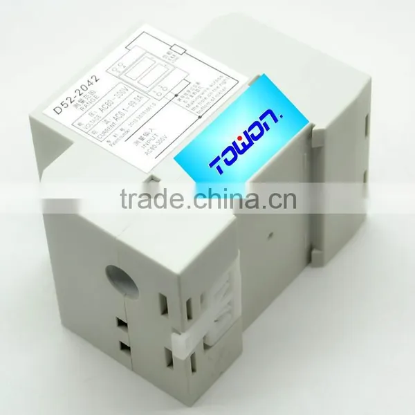 Din Rail Ammeter Voltmeter Dual Dipaly AC80-300V AC0.1-99.9A Amp Volt Combo Meter photo-4