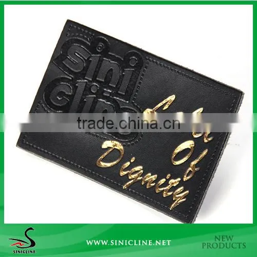 Sinicline Custom Made Debossed Leather Label for Jeans in Different Color photo-3
