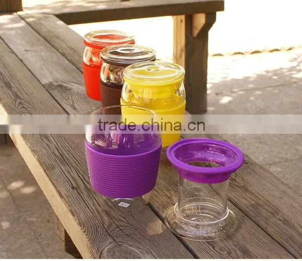 Heat Resistant Glass Cups With Silicon Rubber Case for Personal Use photo-2