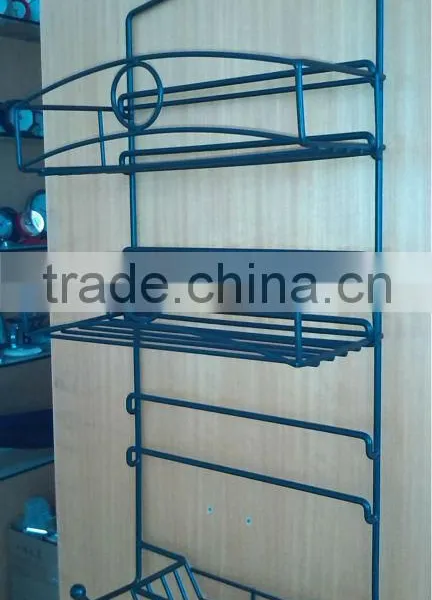 Wall Mounted Metal ORB Finish Iron Wire Wall Basket Organizer Shower Caddies