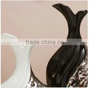 Wedding Hot Sell Decorative Silver Ceramic Vase for Home Deco photo-3