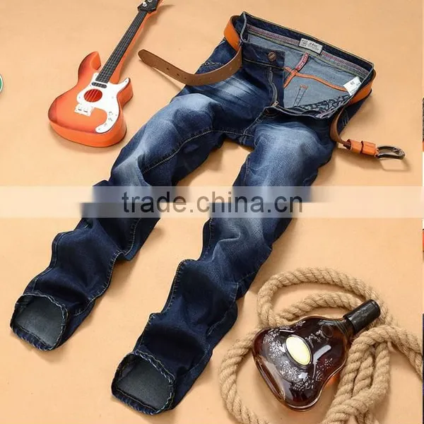 Fashion Straight Slim Jeans Classic Denim Trousers Fall Winter Elastic Long Pants Quality Trousers photo-5