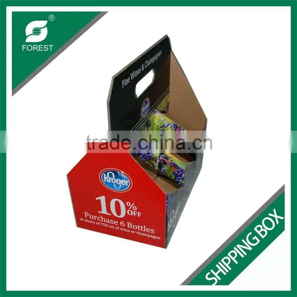 CUSTOMIZED WINE SHIPPING BOX 6 BEER PACK BOX GLOSSY PRINTING 6 WINE PACK BOX photo-3
