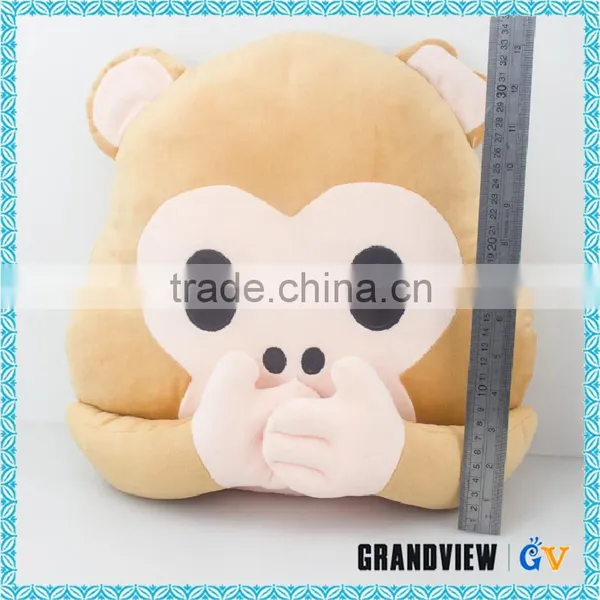 Funny Plush Animal Monkey Shaped Whatsapp Emoji Pillows For Decorative photo-2