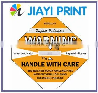 New Arrival 2015 Shockwatch Damage Control Intelligent Impact Monitoring Sticker Shock Sensor Customize photo-2