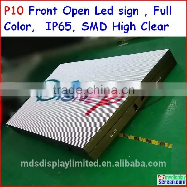P10 Front Open Led Sign 256cm x 128cm,100.8" x 50.4",FRONT OPEN, Full Color SMD High Brightness ,IP65 Water Proof,WIFI Function,