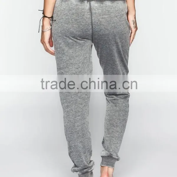 100% Cotton Frech Terry or Fleece Acid Washed Jogger Pants for Women photo-3