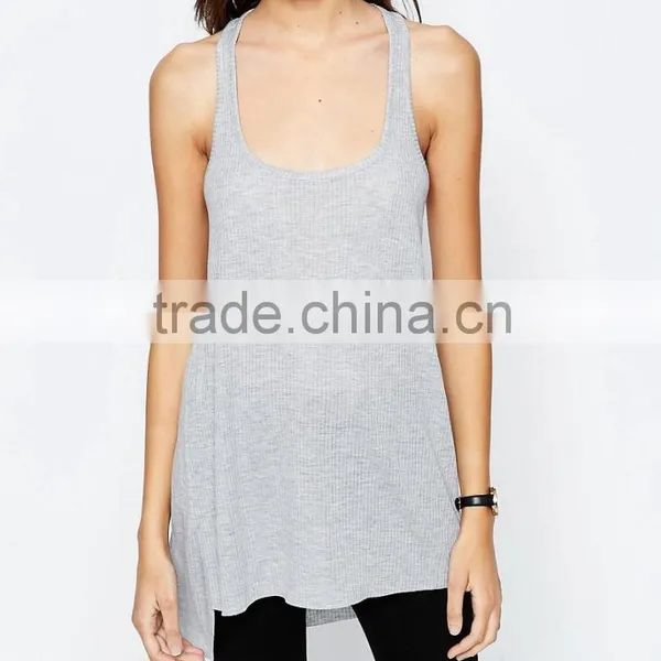 OEM Service Latest Design Women Clothes Tops Long Women Tank Top photo-5