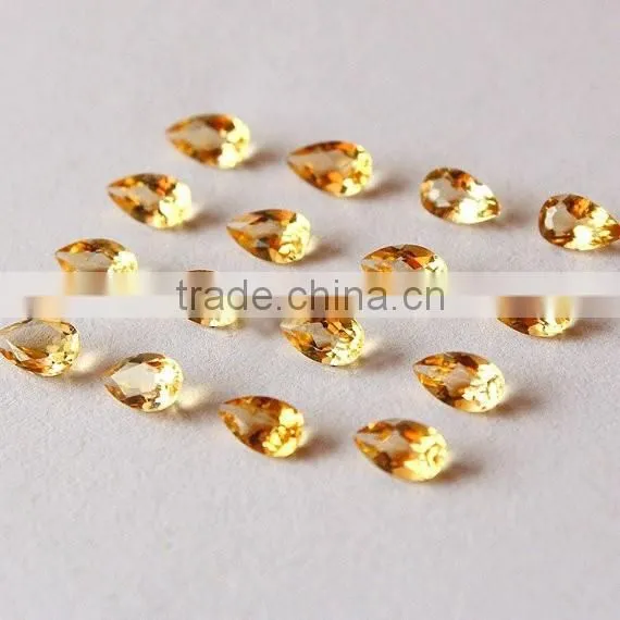 Top Quality Citrine Loose Pear Faceted Cut Gemstone photo-4