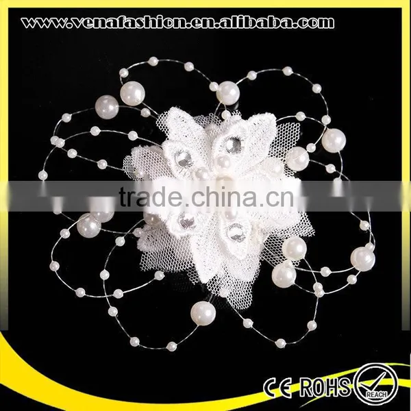 White Flower Ladies Fancy Elite Hair Clips for Haidresser photo-4