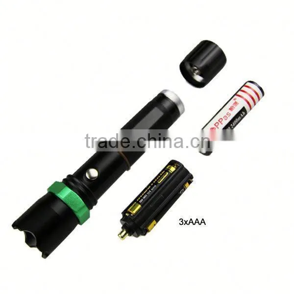 POPPAS 809B 3W Brightest XPE R2 Zoomable USB Power Bank Torch Light Police Flashlight photo-3