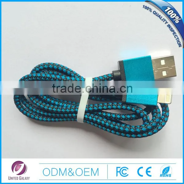 High Quality Weaving Colorful 8p USB Cable for Iphone 5S 6 6p 6S photo-2