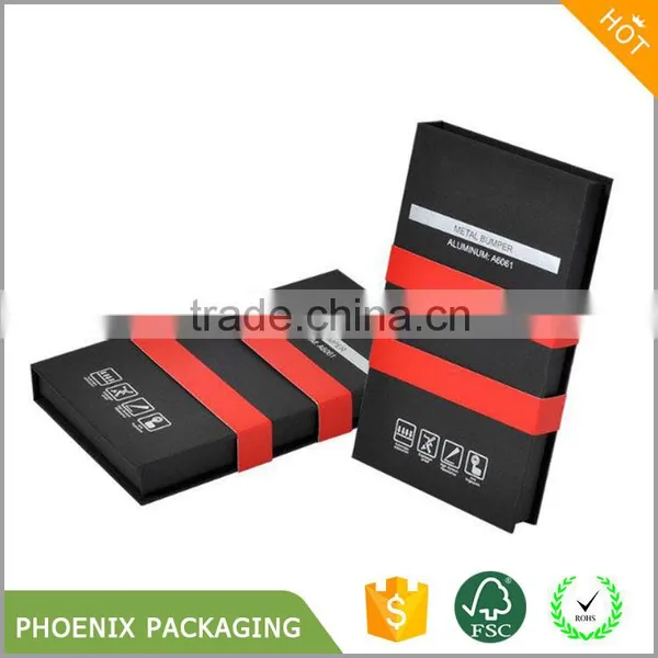 Luxury Black Matt Box With Silver Foil Stamp for IPhone Cases photo-3
