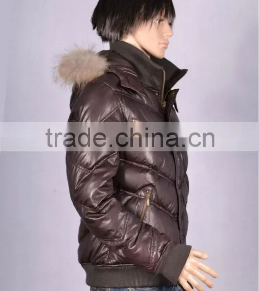 MEN'S LAMB LEATERH Down JACKET photo-2