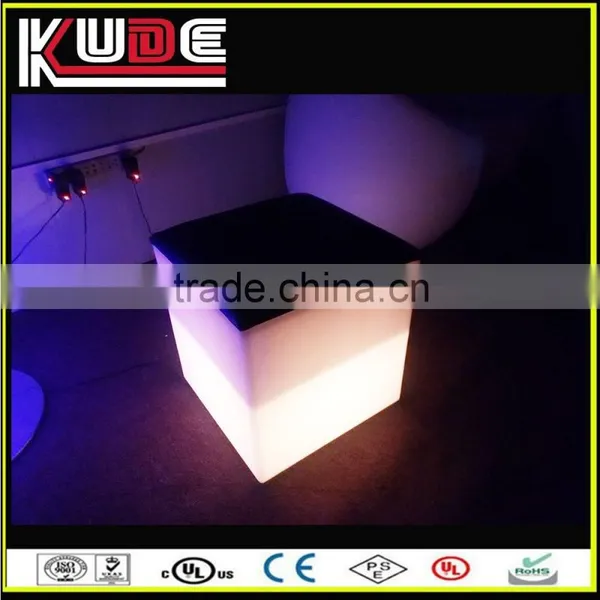 2 in 1 Plastic Bar Square Stools With Ice Bucket and LED Light photo-2