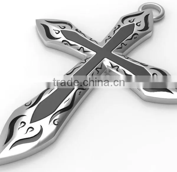 Costing Men Jewelry Necklace Pendant Stainless Steel Cross Pendant photo-4