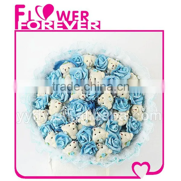 Plush Bear With Flowers Wedding Gifts Sellers