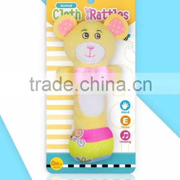 2016 Newborn Baby Funny Animal Baby Rattle Shaker Baby Bear With CE/ROHS Test Reports