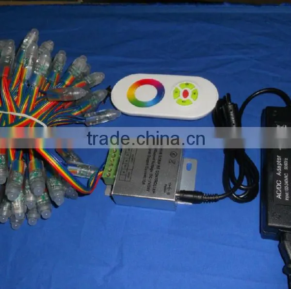 100pcs IP68 12V 12mm RGB Dump Node+rgb Touch Controller+12V/4A Power Adaptor photo-2