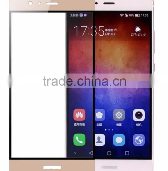 Anti-fingerprint Colored Clear Tempered Glass Screen Protector for Huawei P9
