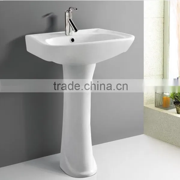 Ceramic Pedestal Basin /sink With Bright Surface photo-2