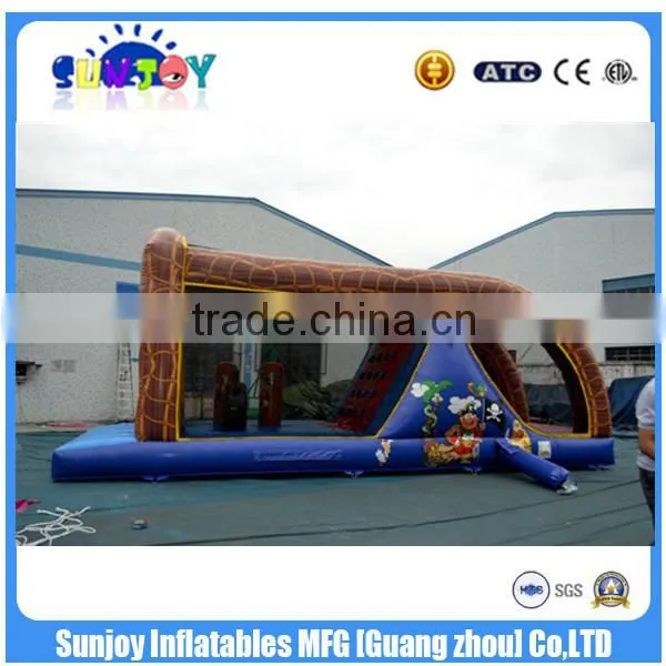 CE New Pirate Inflatable Obstacle Course With Climbing Wall / Outdoor Jumping Slide photo-4