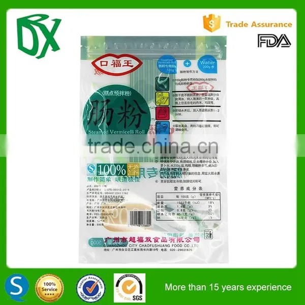 New China Products for Sale Transparent Front Plastic Stand-up Doypack Pouch With Zipper for Powder Packing photo-3