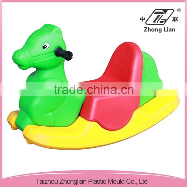 China Made Colorful Tri-color Children Plastic Rocking Horse photo-6