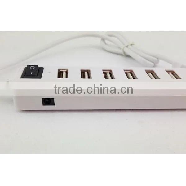 7 Port USB 2.0 Hub High Speed USB Powered Hub Adapter For Desktop PC Laptop Mac Book photo-2