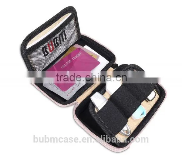 Fashion Bubm PU Silver Mini Digital Storage Bag Usb Headphones Cable Bag Waterproof and it Broke photo-5