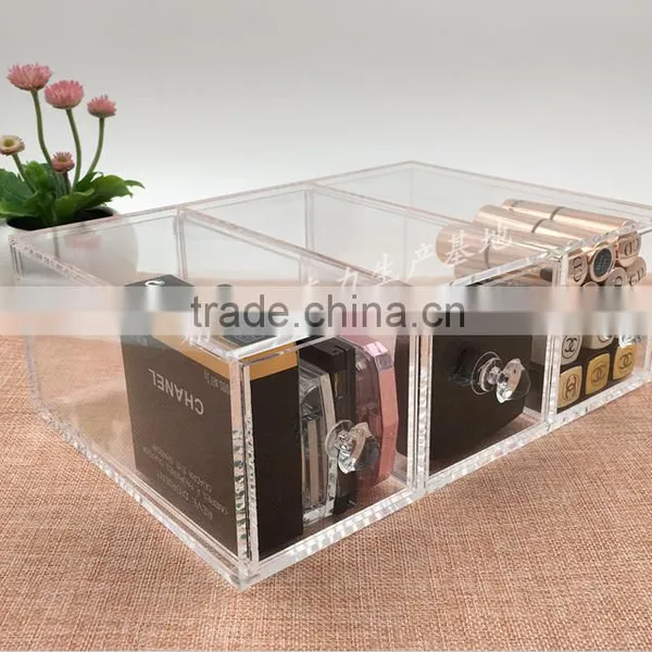 With 3 Drawers Acrylic Cosmetics Storage Box photo-3