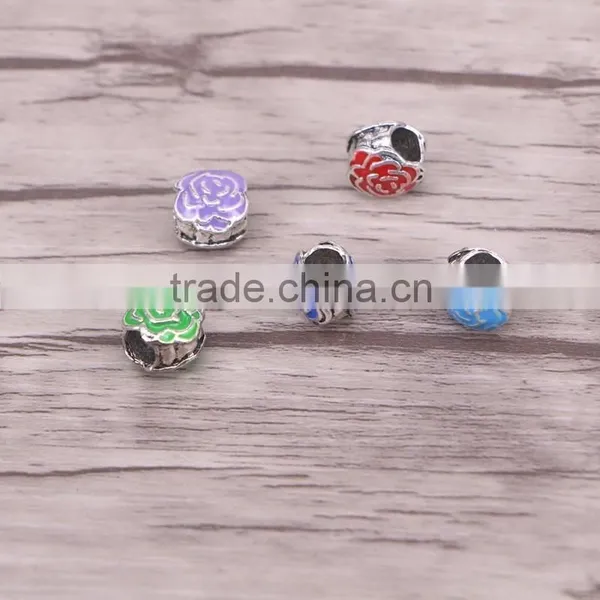 European Flower Bead CHARM Fits European Charm Bracelets photo-2