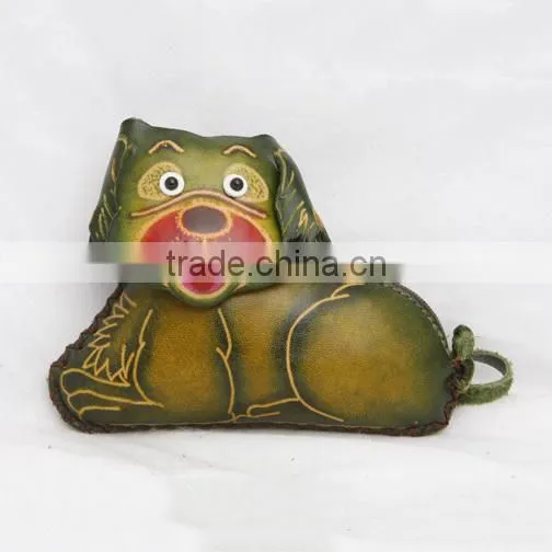 Handmade Leather Large Dog Coin Purse photo-2