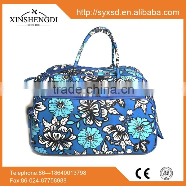 IR016 2016 New Design Quilted Duffel Cotton Travel Tote Bag