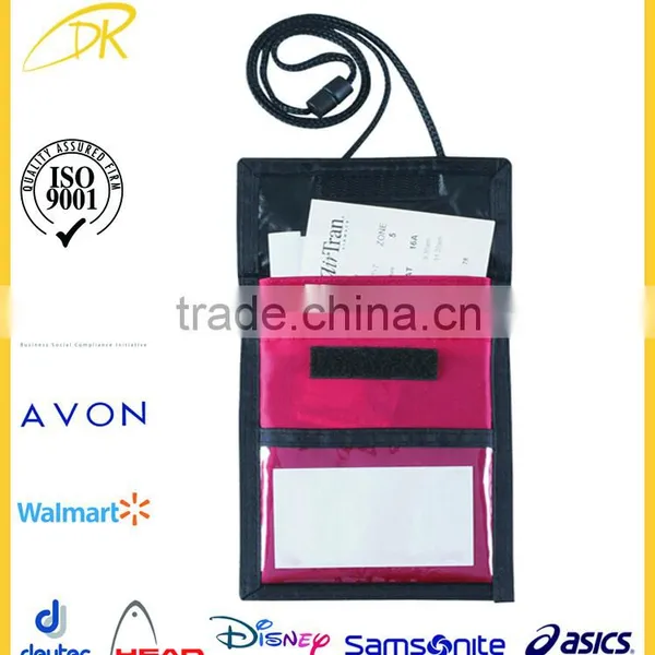 Promotion Design Nylon Neck Wallet, Neck Strap Badge Holder